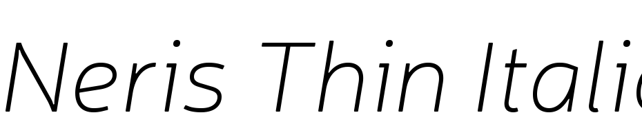 Neris Thin Italic Yazı tipi ücretsiz indir
